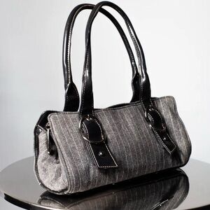 Chic Black and Gray Women's Shoulder Bag